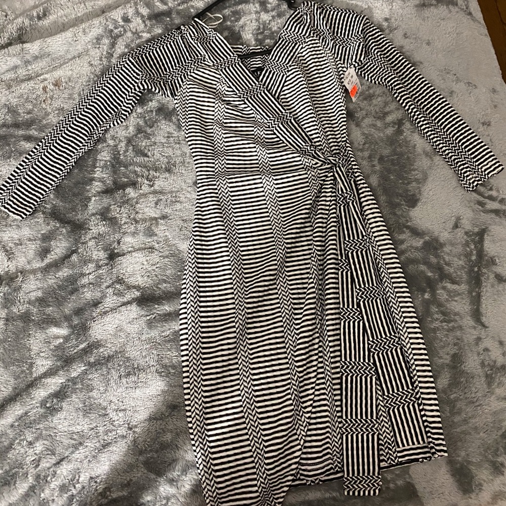 Akira Stripe fitted dress